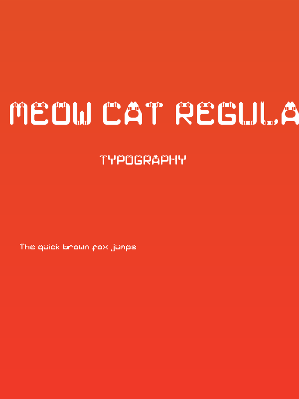 Meow Cat Regular Poster