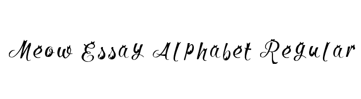 Meow Essay Alphabet Regular  Frei Schriftart Herunterladen