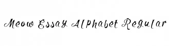 Meow Essay Alphabet Regular  تنزيل الخطوط