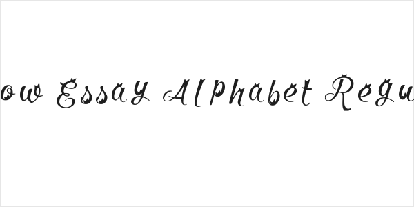 Meow Essay Alphabet Regular Logo
