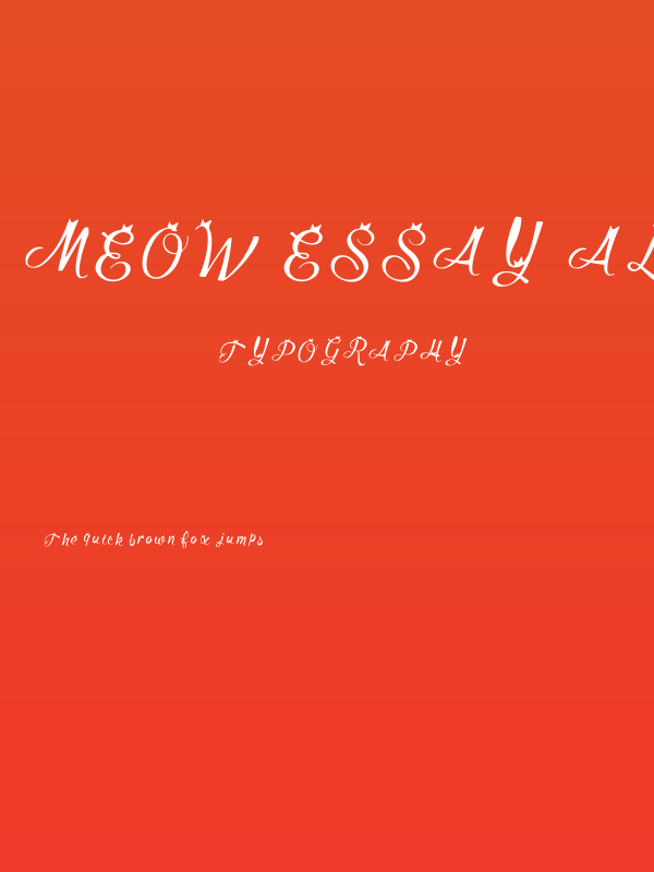 Meow Essay Alphabet Regular Poster