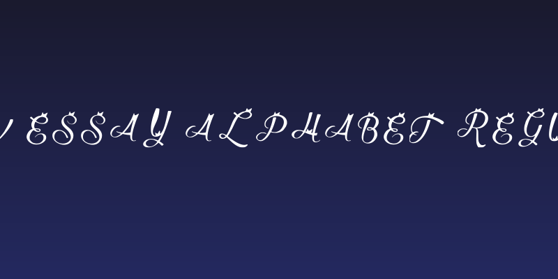 Meow Essay Alphabet Regular Social Header