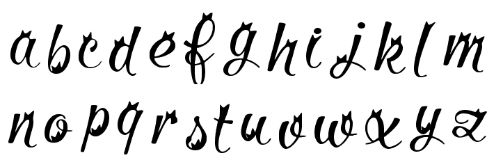 Meow Essay Alphabet Regular Font LOWERCASE