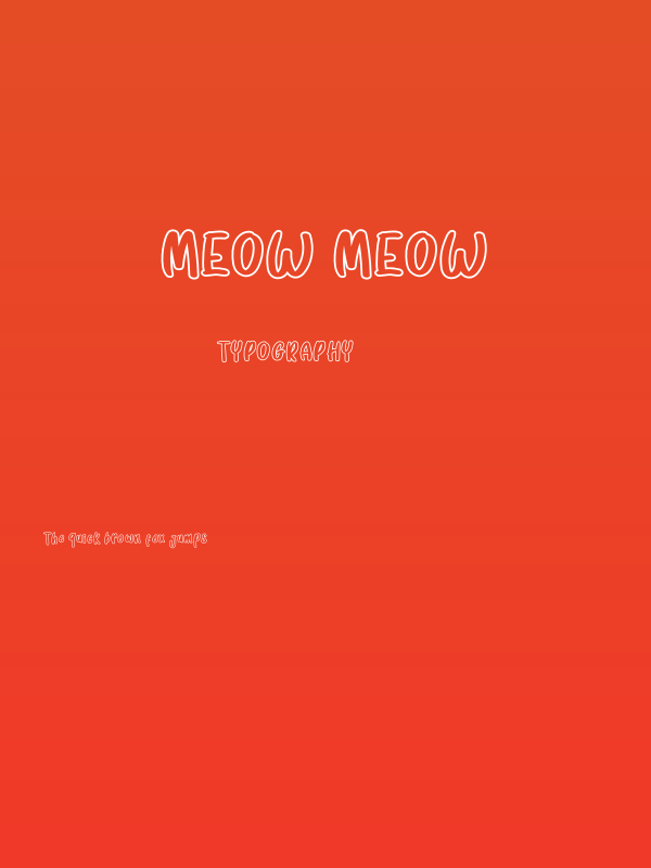 Meow Meow Poster