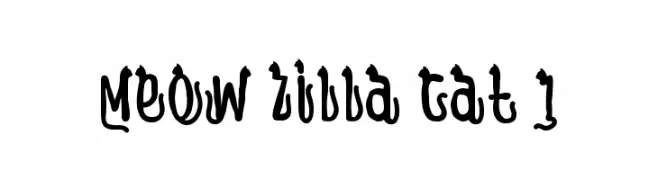 Meow Zilla Cat 1 Font