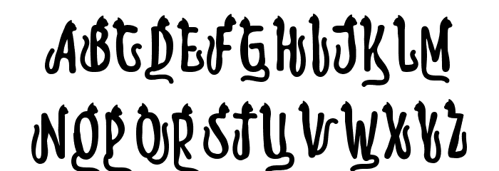 Meow Zilla Cat 1 Font UPPERCASE