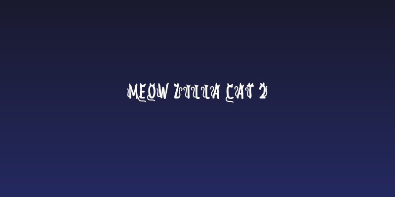 Meow Zilla Cat 2 Social Header