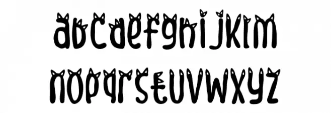 Meow Zilla Cat 3 Caratteri MINUSCOLO