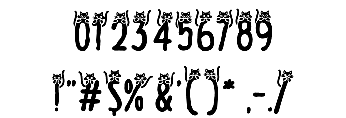 Meow Zilla Cat 5 Font OTHER CHARS
