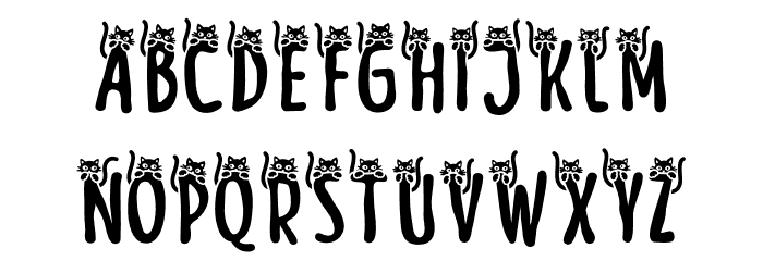 Meow Zilla Cat 5 Font UPPERCASE