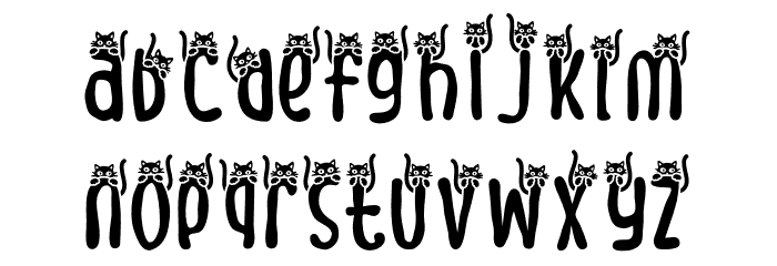 Meow Zilla Cat 5 Font LOWERCASE