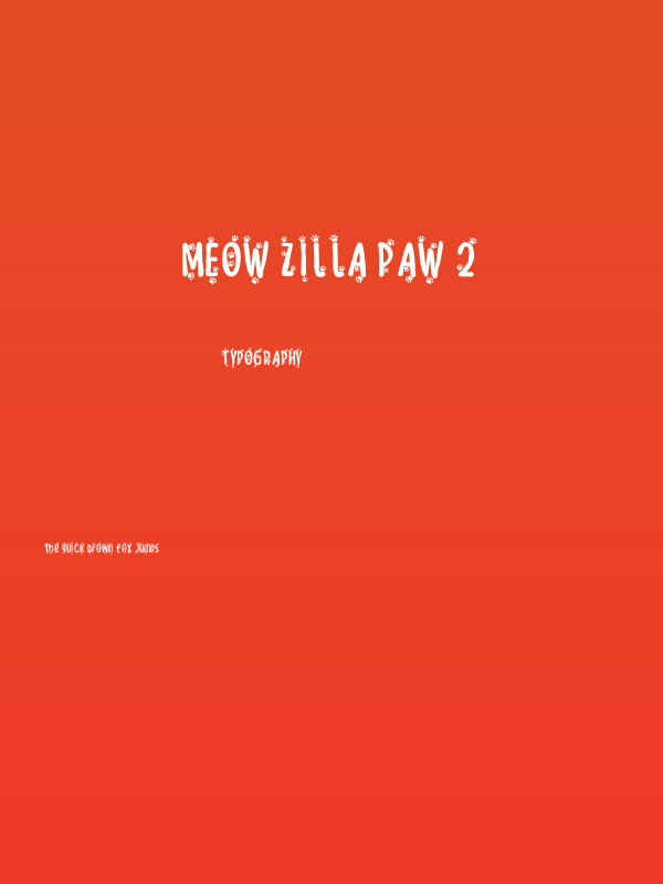 Meow Zilla Paw 2 Poster