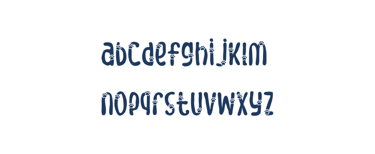 Meow Zilla Paw Lowercase