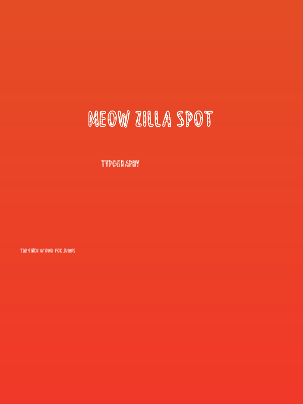 Meow Zilla Spot Poster