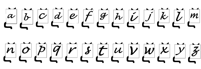 Meowessay Regular Font LOWERCASE