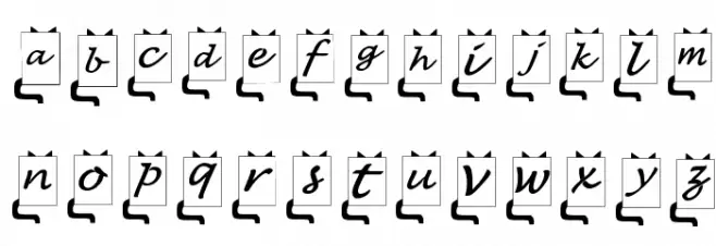 Meowessay Regular फ़ॉन्ट लोअरकेस