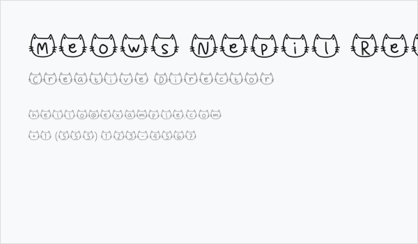 Meows Nepil Regular Business Card