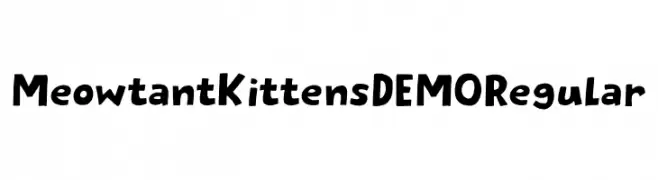 Meowtant Kittens DEMO Regular  नि: शुल्क फ़ॉन्ट्स डाउनलोड
