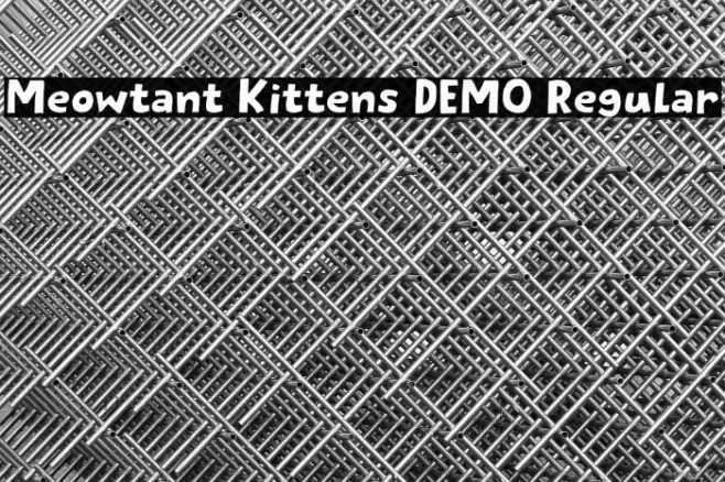 Meowtant Kittens DEMO Regular Schriftart examples