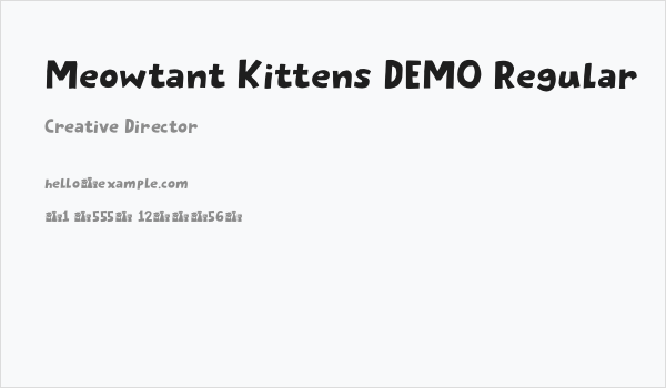 Meowtant Kittens DEMO Regular Business Card