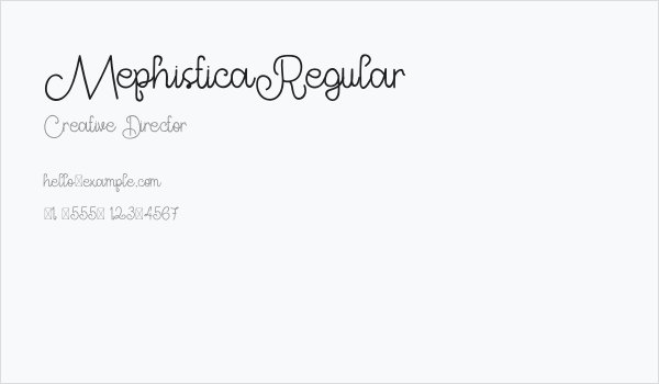 MephisticaRegular Business Card