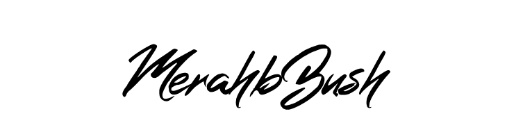 MerahbBush Font