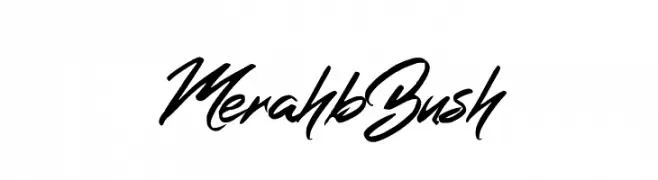 MerahbBush  免费字体下载