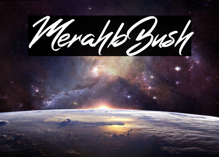 MerahbBush Font examples