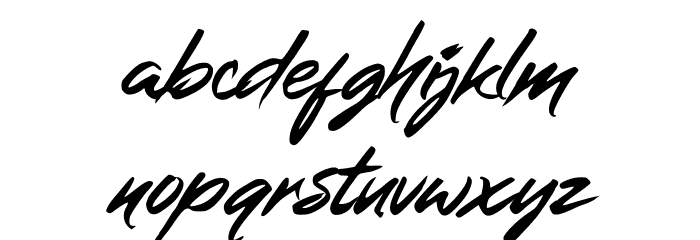 MerahbBush Font LOWERCASE