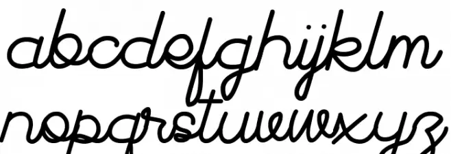 Merajhutte Reguler Schriftart Kleinbuchstaben