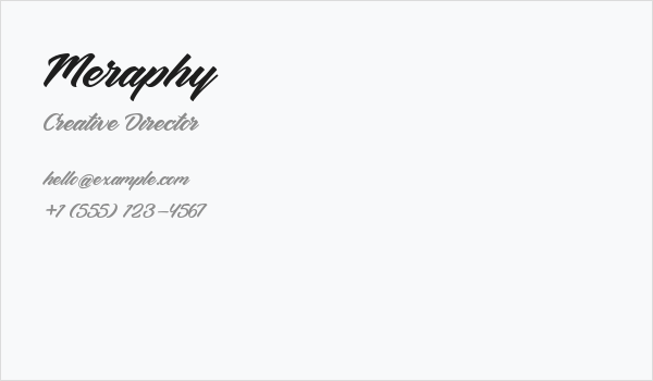 Meraphy Business Card