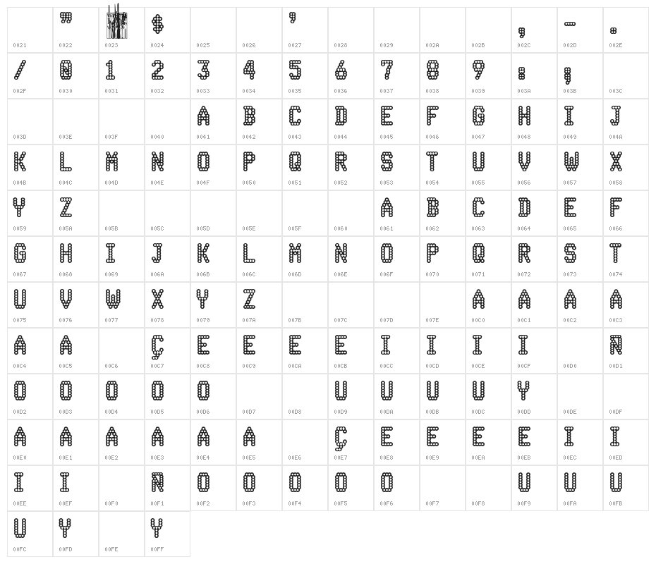 Mercado After Character Map