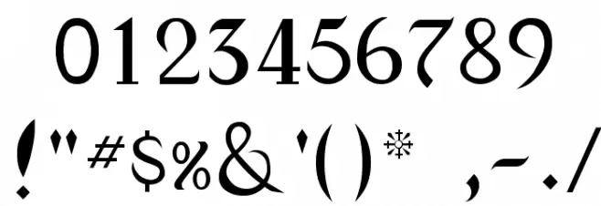 Merced Font OTHER CHARS