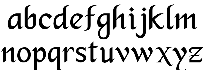 Merced Font LOWERCASE