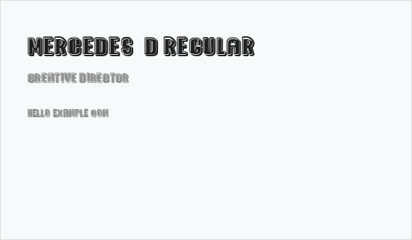 Mercedes 3D Regular Business Card