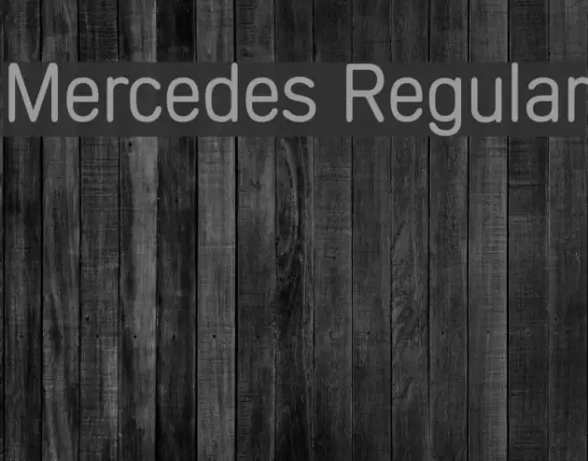 Mercedes Regular Font examples