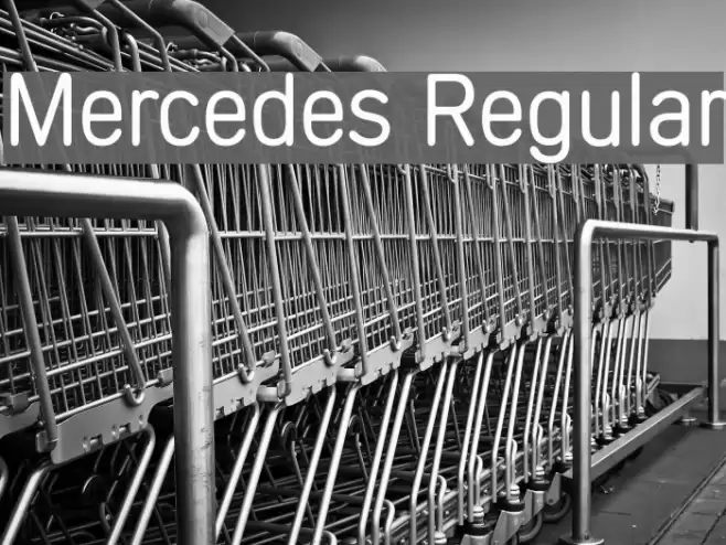 Mercedes Regular Font examples