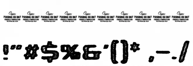 MerchandePrintSans-Rough Font Alte caractere