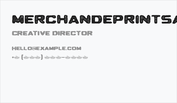 MerchandePrintSans-Rough Business Card