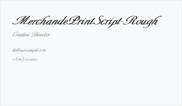 MerchandePrintScript-Rough Business Card