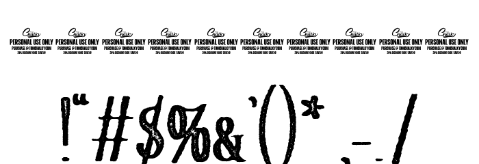 MerchandePrintSerif-Rough Font OTHER CHARS