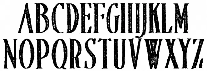MerchandePrintSerif-Rough Schriftart Groß
