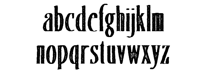 MerchandePrintSerif-Rough Font LOWERCASE