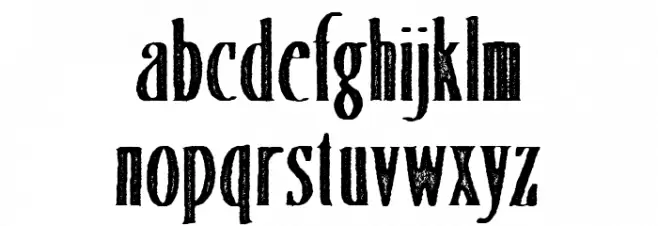 MerchandePrintSerif-Rough フォント 小文字