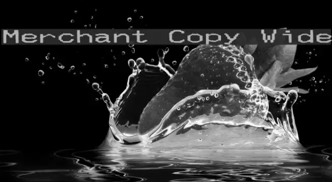 Merchant Copy Wide Font examples