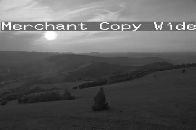 Merchant Copy Wide Font examples