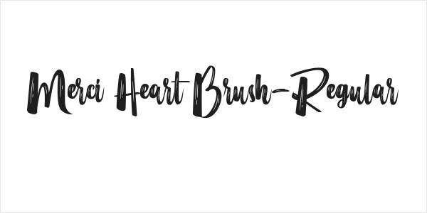 Merci Heart Brush-Regular Logo