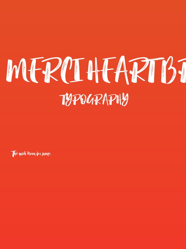 Merci Heart Brush-Regular Poster