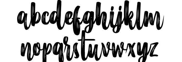 Merci Heart Brush-Regular Font LOWERCASE