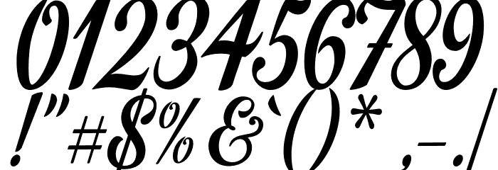 MercianaScript Font OTHER CHARS